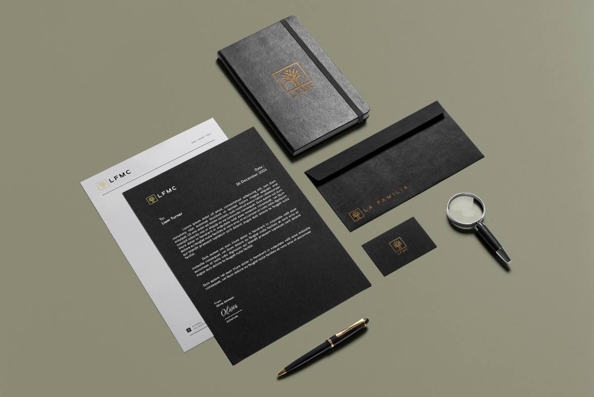 Brand identity stationery by NCLS